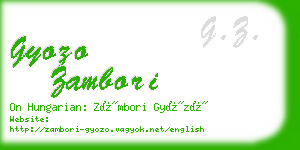 gyozo zambori business card